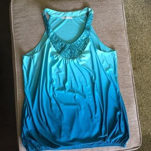 Maurices Ombré Teal Dressy Tank size 1